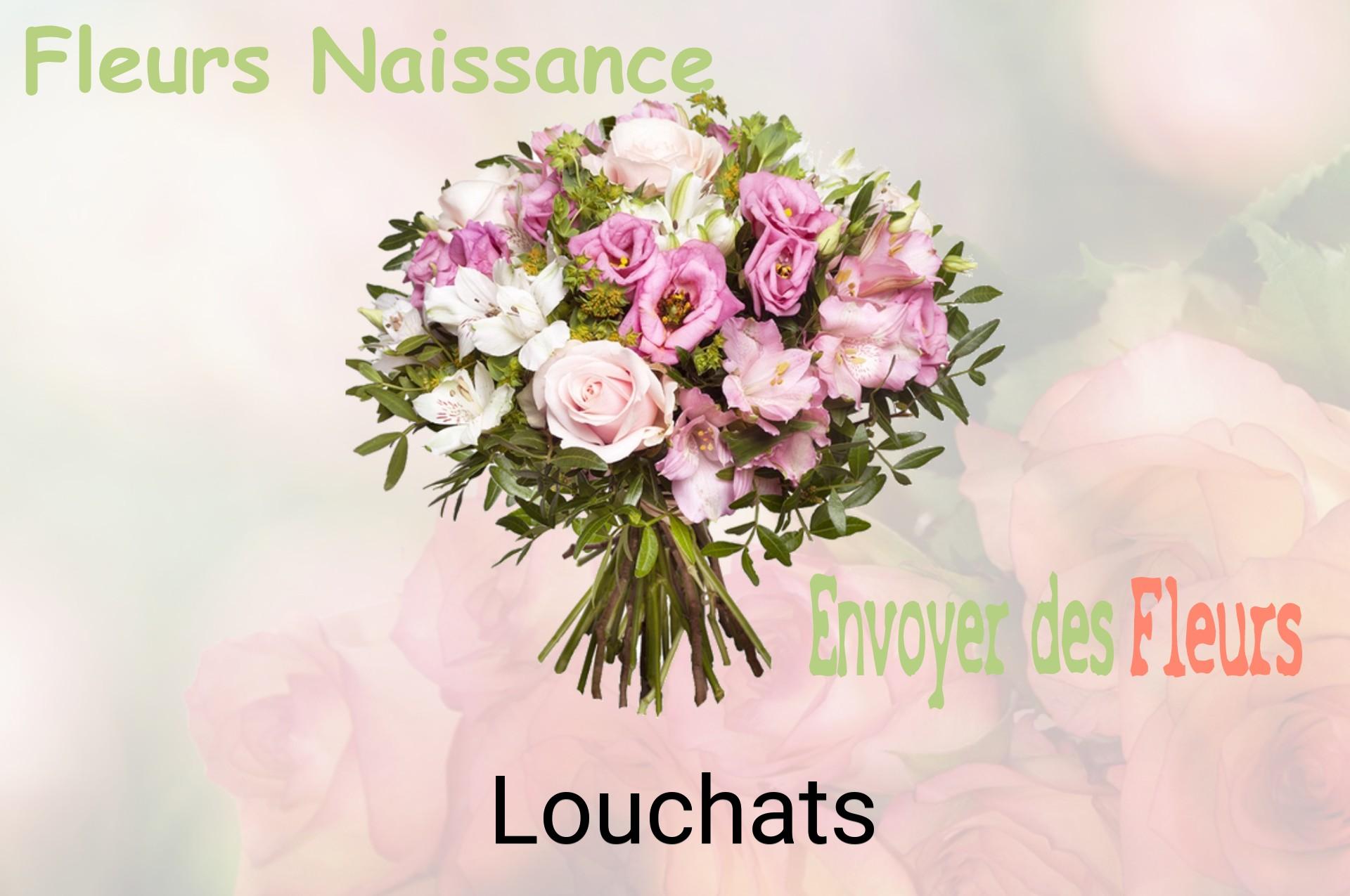 Bouquet de fleurs de naissance livré à Louchats