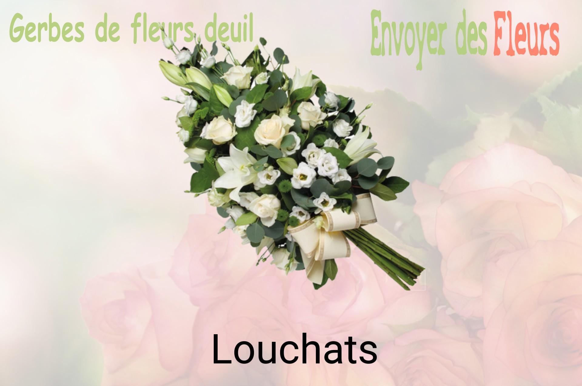 Gerbe de fleurs de deuil livrée à Louchats